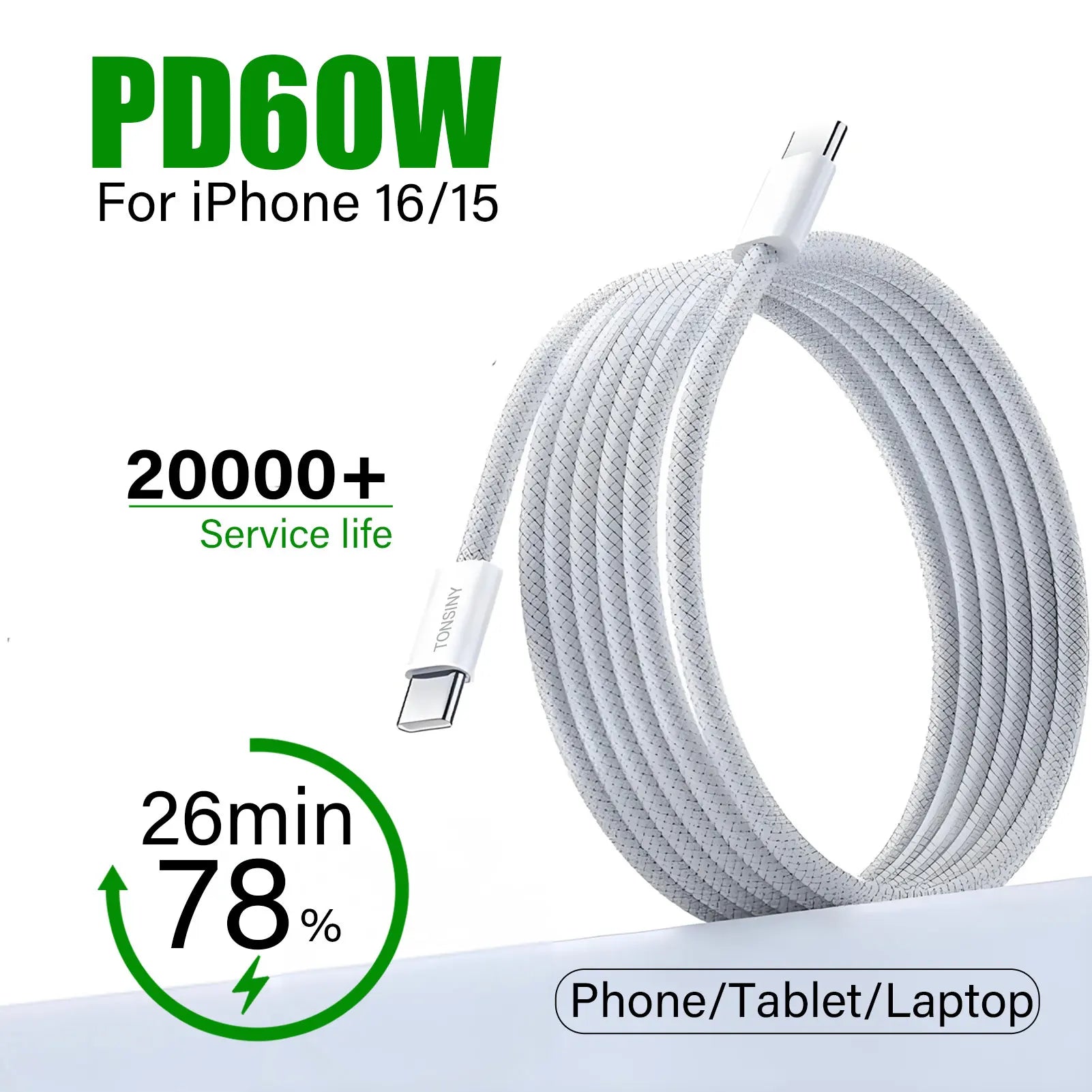 Cable USB-C Cable Para iPhone